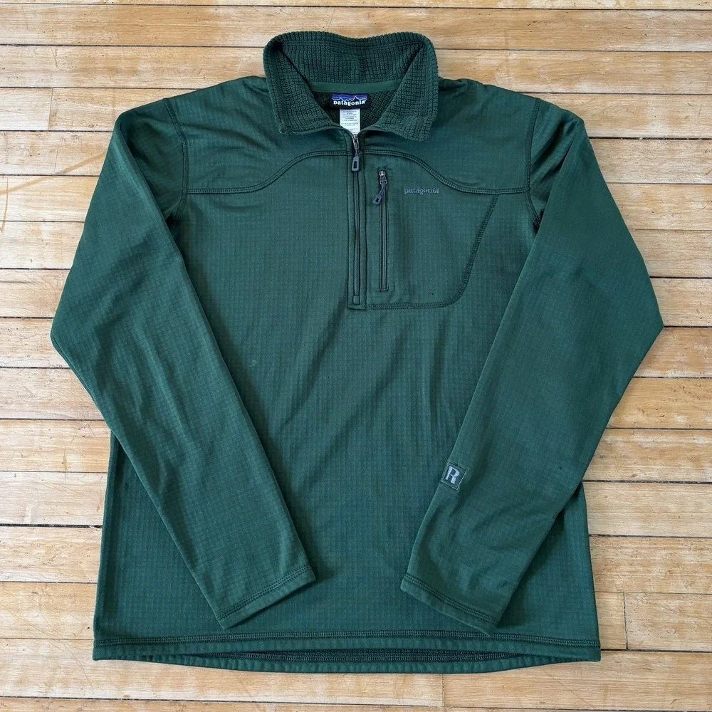 Patagonia R1 Regulator 1/2 Zip Pullover Waffle Fleece Polartec Mens L Gorpcore